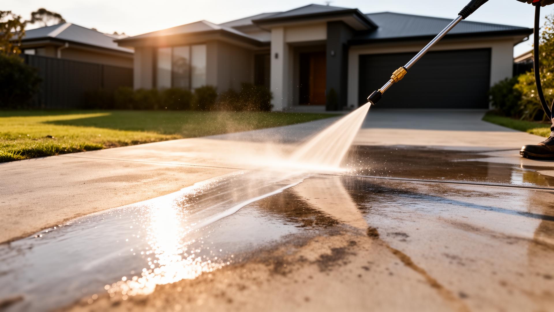 EverClear team pressure washing a Melbourne home exterior